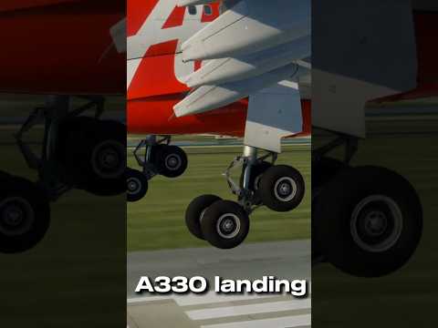 A330 landing butter smooth |  flightsim #airplane #aviation #swiss001 #flightsimulator
