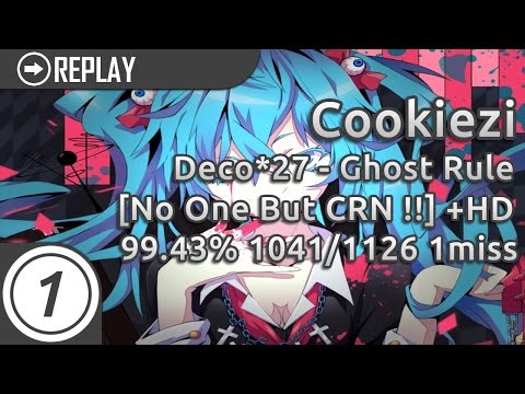 Cookiezi | Deco*27 - Ghost Rule [No One But CRN !!] (Unranked) HD 99.43 1041/1126 1x miss ⭐8.01