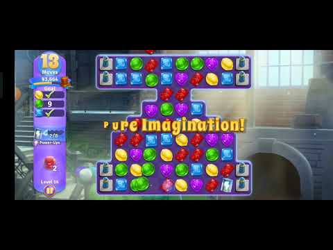 Wonka's World of Candy Match 3-Level 16 NO BOOSTERS #wonka #wonkasworldofcandy #zynga #zyngagames