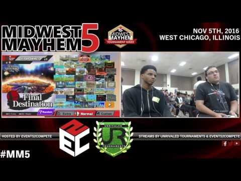 Midwest Mayhem 5 Singles Pools: Vinson (Bayonetta) vs. DRC l Miloni (Cloud)