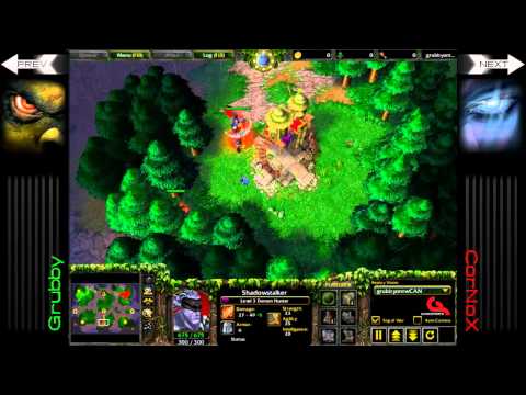 [WarCraft III] ShoutCast #08 Grubby vs CorNoX | Orc vs NE [german]