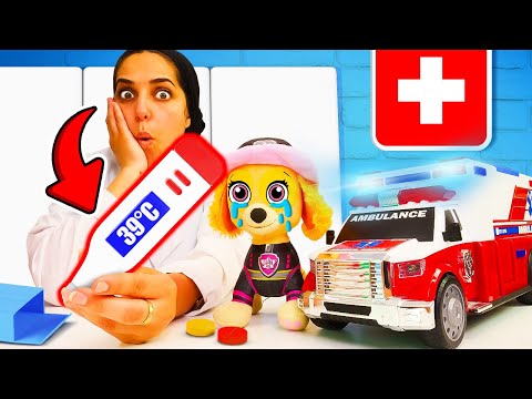 📞Allô, docteur ! La Pat Patrouille en jouets va chez le médecin 🚑🐾