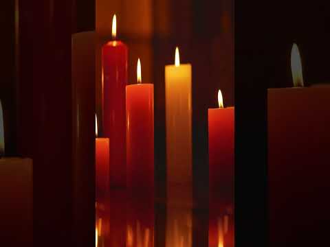 Flickering Candles Burning - Autumn Sleep & Reading Ambience & relaxing Piano music