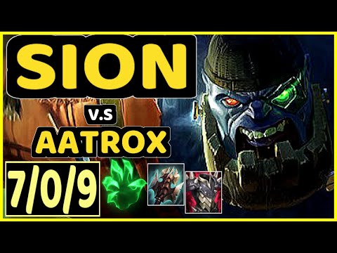 SION vs AATROX - 7/0/9 KDA TOP CHALLENGER GAMEPLAY - EUW