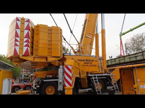 FRANZ BRACHT - LIEBHERR LTM 1750-9.1 beim Ausbau der 1.  80t Behelfsbrücke