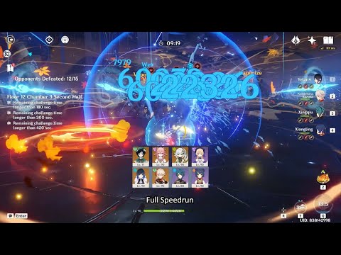 Abyss 3.3 Floor 12 | Full Speedrun 125sec. (No reset)