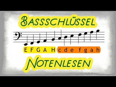 Bass clef - reading music