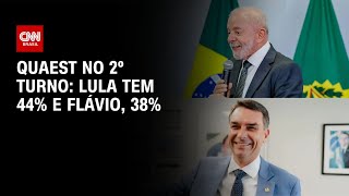 Vídeo: Quaest: no 2º turno, Lula vai a 44%; Flávio tem 38% das intenções de voto | CNN NOVO DIA