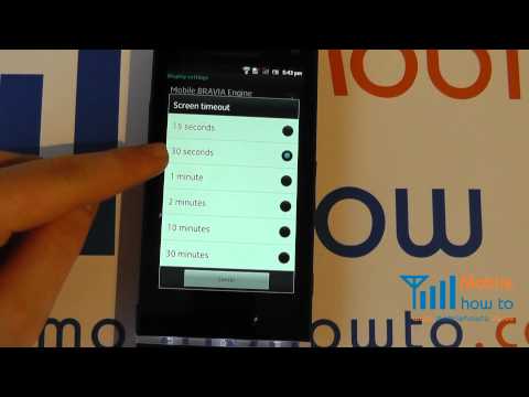 How To Change/Set Screen Timeout Time - Sony Xperia S
