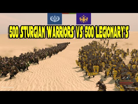500 Sturgian Veteran Warriors vs 500 Empire Legionary's Battle Test Mount & Blade 2: Bannerlord