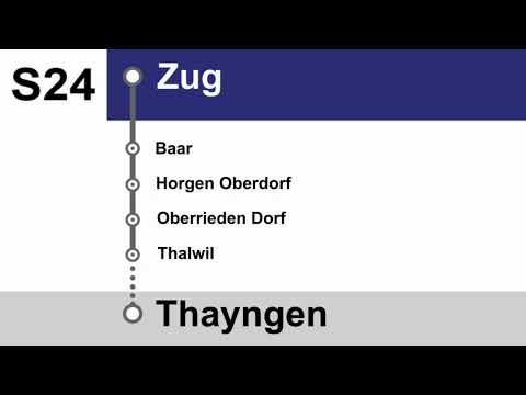 ZVV (SBB) Ansagen » S24 Zug — Thayngen (2022) Mit Kemptthal auf Englisch! | SLBahnen