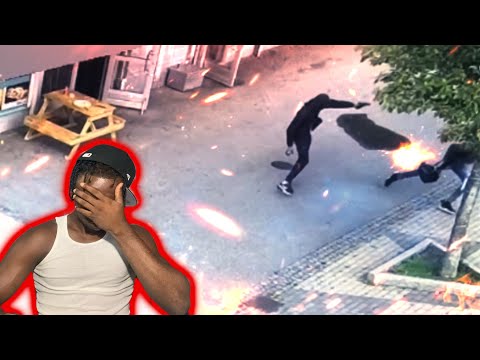 AMERICAN REACTS TO 2 SWEDISH DRILL RAPPERS $H00T1NG AN OPP AT THE STORE ON CCTV