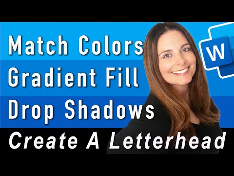 How to Insert Align Group Shapes Icons Text Boxes Creating Letterhead in Word Lesson 1 of 4