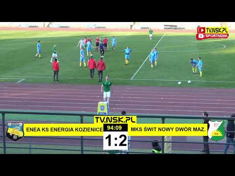 tv.nsk.pl [bramki] Enea Energia Kozienice - MKS Świt Nowy Dwór Maz. 1:2 (0:1) 2021-04-28 17:00 1/8PP