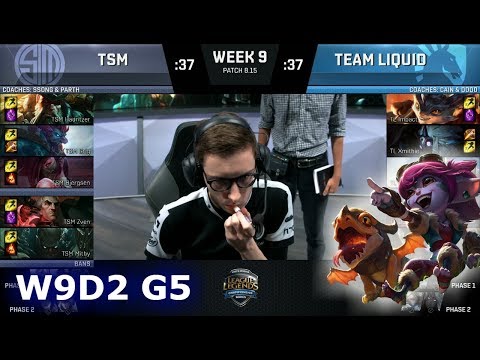TSM vs Team Liquid | Week 9 Day 2 S8 NA LCS Summer 2018 | TSM vs TL W9D2