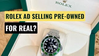 Rolex To Start Selling Pre Owned Watches?