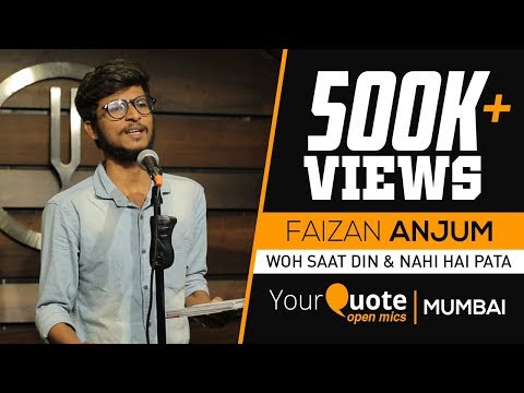 Faizan Anjum Hindi Poetry - Wo Saat Din/ Nahi hai pta