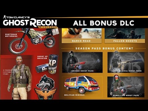 Ghost Recon Wildlands - All DLC Weapons/Outfits/Vehicles (Including Season Pass) Gold & Deluxe DLCs