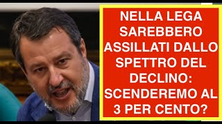 NELLA LEGA SAREBBERO ASSILLATI DALLO SPETTRO DEL DECLINO:  SCENDEREMO AL 3% ?