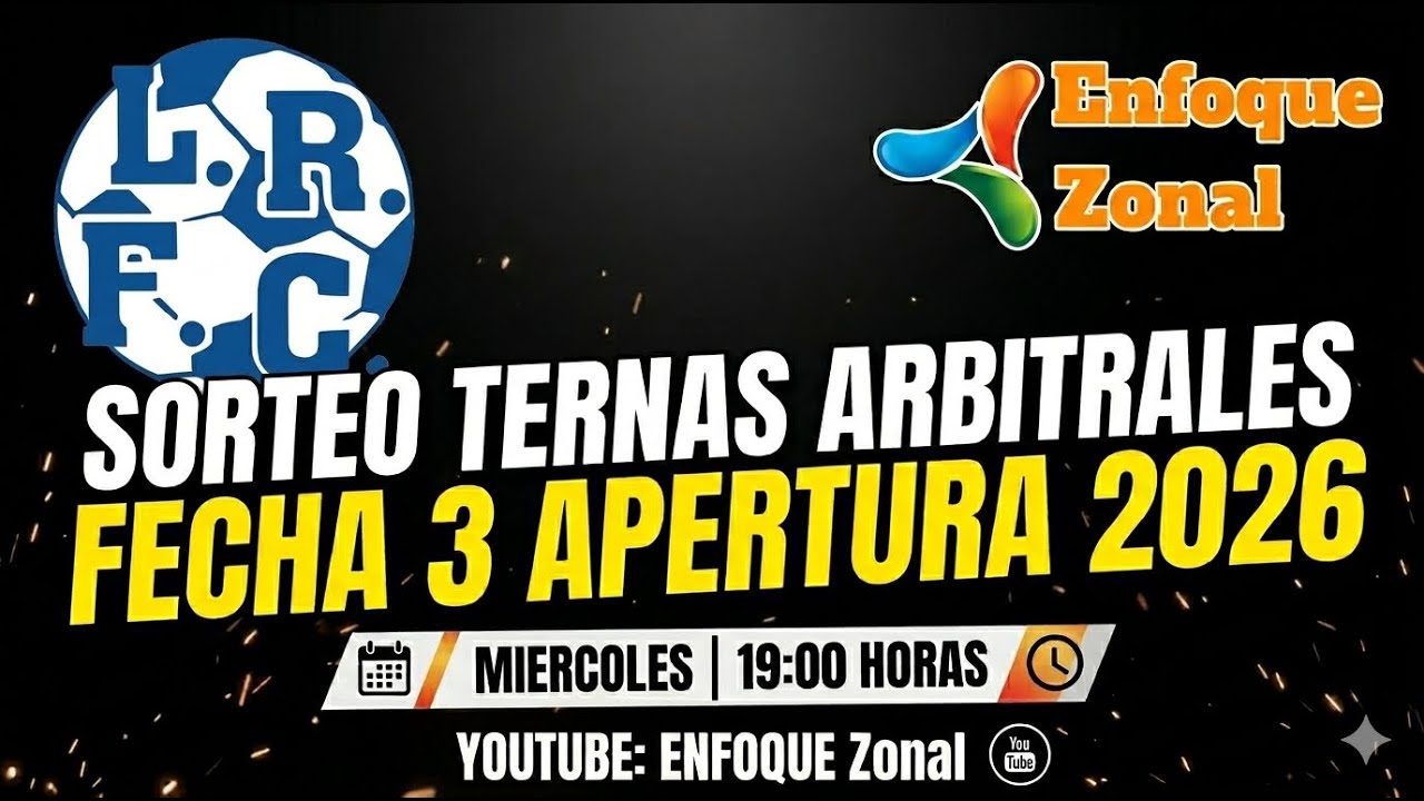 LIGA DE CANALS. SORTEO TERNAS ARBITRALES FECHA 3 APERTURA 2026