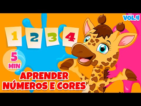 Aprender Números e Cores Vol. 4 - Giramille 5 min | Desenho Animado Musical