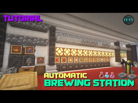Building A Automatic BREWING STATION in minecraft - TUTORIAL
