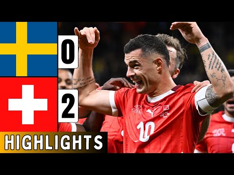 Sweden vs Switzerland 0-2 | Highlights | Xhaka Goal | World Cup 2026 Qualifiers | Manzambi Goal