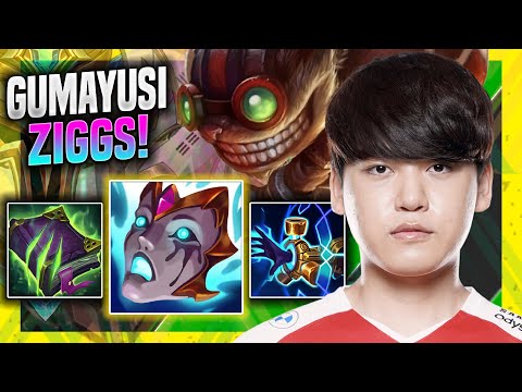 GUMAYUSI DESTROYING WITH ZIGGS! - T1 Gumayusi Plays Ziggs ADC vs Ezreal! | Season 11