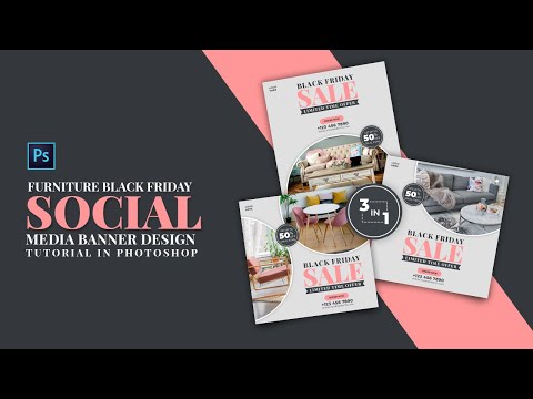 How to Design Furniture Social Media Banner Adobe Photoshop Tutorial Speed Art Grafix Mentor