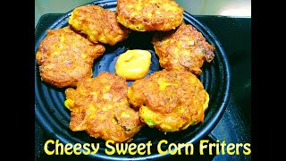 An American dish CORN FRITTERS at home!!!