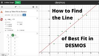 How to Find the Line of Best Fit in Desmos