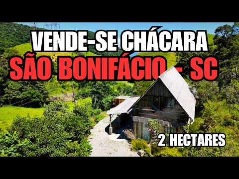 CHÁCARA A VENDA EM SÃO BONIFÁCIO - SC | 2 HECTARES | BEM LOCALIZADA | ACEITA PERMUTA | R$ 515 MIL