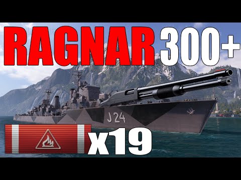 300k Ragnar game with High caliber, Confederate and Witherer - World of Warships