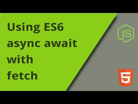 Efficient ES6 async await with fetch