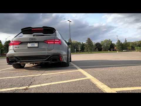 2021 C8 RS6 Redstar HJS 200 Catted Downpipe & Resonator Delete Exhaust Acceleration Sound