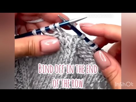 Bind off in the end of the row
