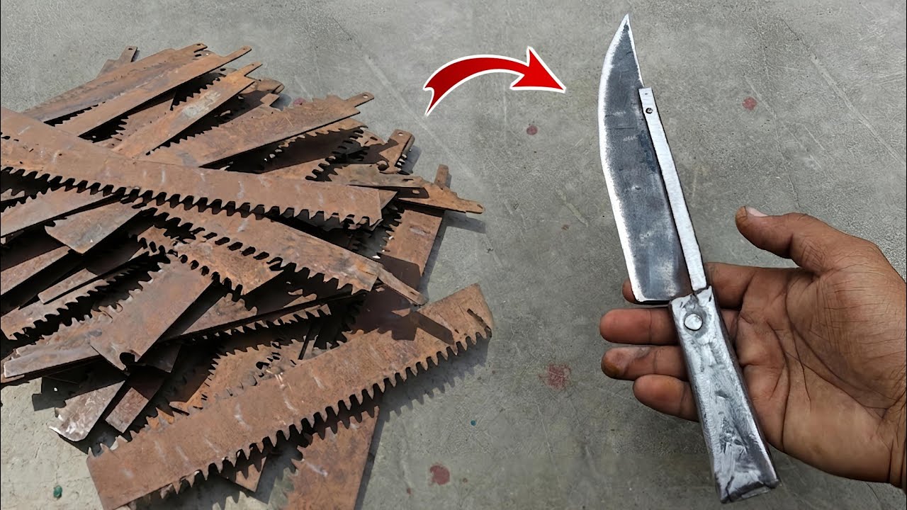 Making A Knife From an Ara Blade | Chaku banane | Knife Making | Handmade knife | black smith knife