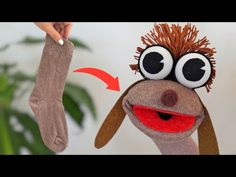Making a Dog Puppet from Sock 🐶 Easy and Fun Craft Idea