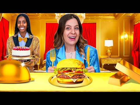 MANGIAMO SOLO CIBO DA €1 vs €100.000 CON TUTTI I NOSTRI AMICI!💰