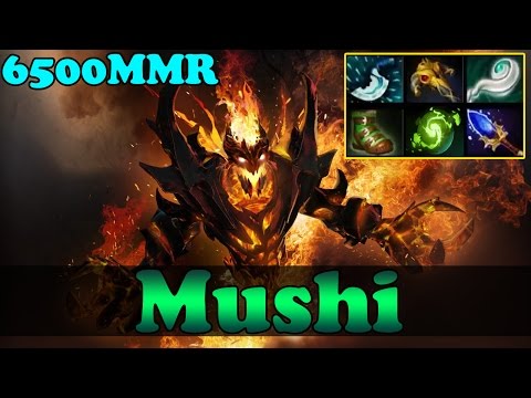 Dota 2 - Mushi 6800 MMR Plays Shadow Fiend Vol 2 - Ranked Match Gameplay