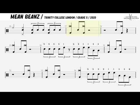 Mean Beanz - Trinity Drums 2020 Grade 3