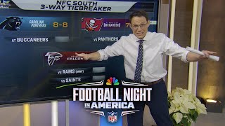Playoff Picture: Steve Kornacki analyzes wild NFC South race and top seed odds | FNIA | NFL on NBC