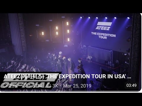 Ateez vlive Eng Expedition Tour - talking before concert, Yunho bday song from audience3-25-19
