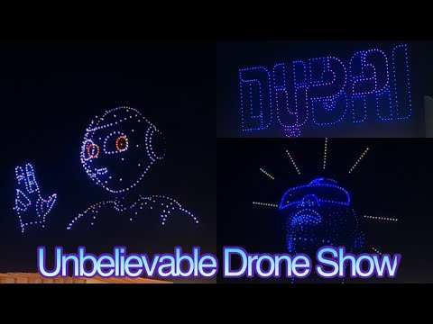 DRONE SHOW in DUBAI - Dubai Shopping Festival drone show | THE BEACH| Welcome to Future