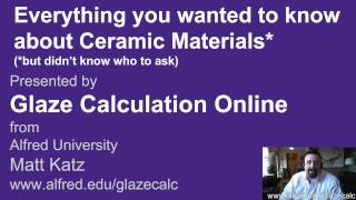 preview picture of video 'Everything you wanted to know about Ceramic Materials* (*but didn't know who to ask)'