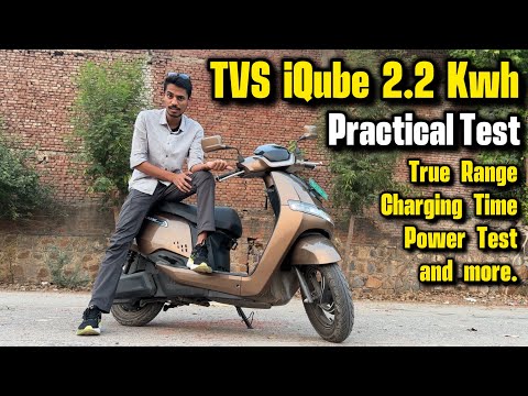 TVS iQube 2.2 kwh Review - Real Life Road Test, True Range, Power Test & Built Quality!