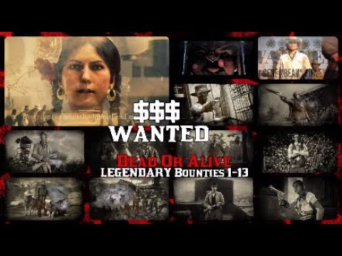 All 13 Legendary Bounty Cutscenes -Red Dead Redemption 2 Online - 3 Year Anniversary.