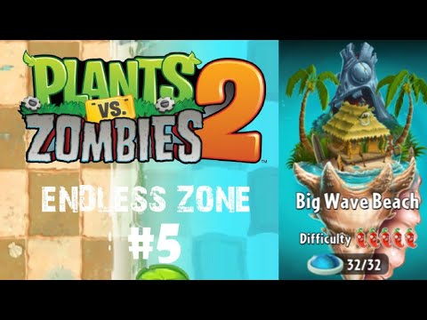 Big Wave Beach (Endless Zone) Tiki Torch-er (Level 41 - 50) | Plants vs Zombies 2