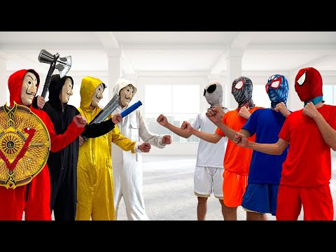 TEAM SPIDER-MAN vs BAD GUY TEAM || We Are FIGHT Everyday....!!! ( Funny, Live Action )