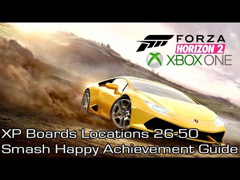Forza Horizon 2 (XOne) - XP Boards Locations 26-50 - Smash Happy Achievement Guide
